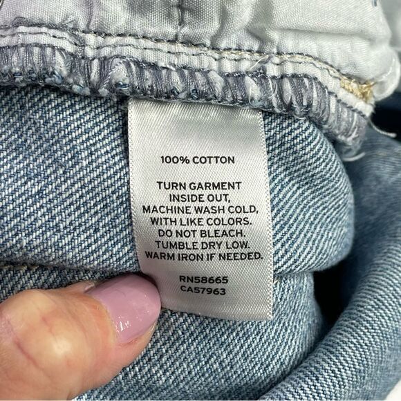 BP Mom Jeans Women's 27 Blue Light Wash High Rise Straight Leg Distressed - Picture 5 of 11